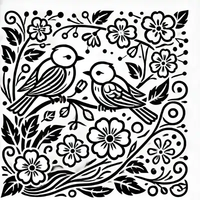 Kevätlinnut-kuvitus