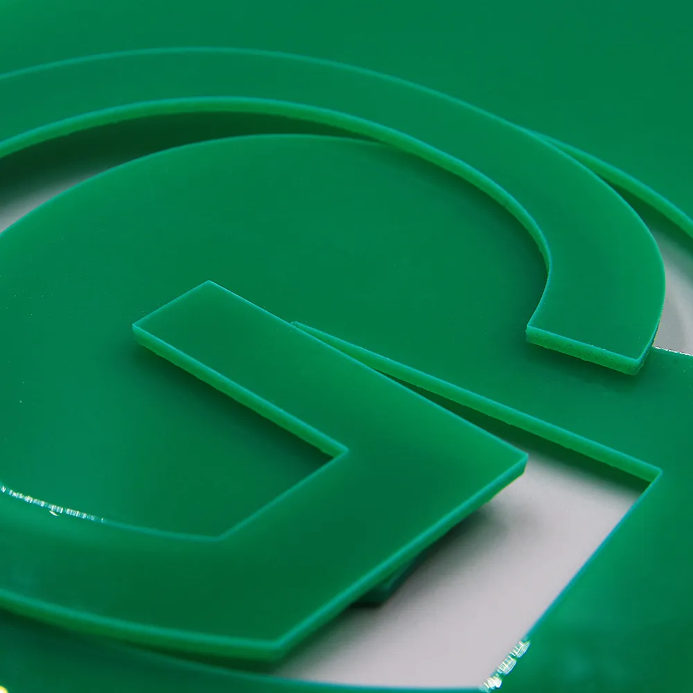 Green Plexiglass - laser cutting