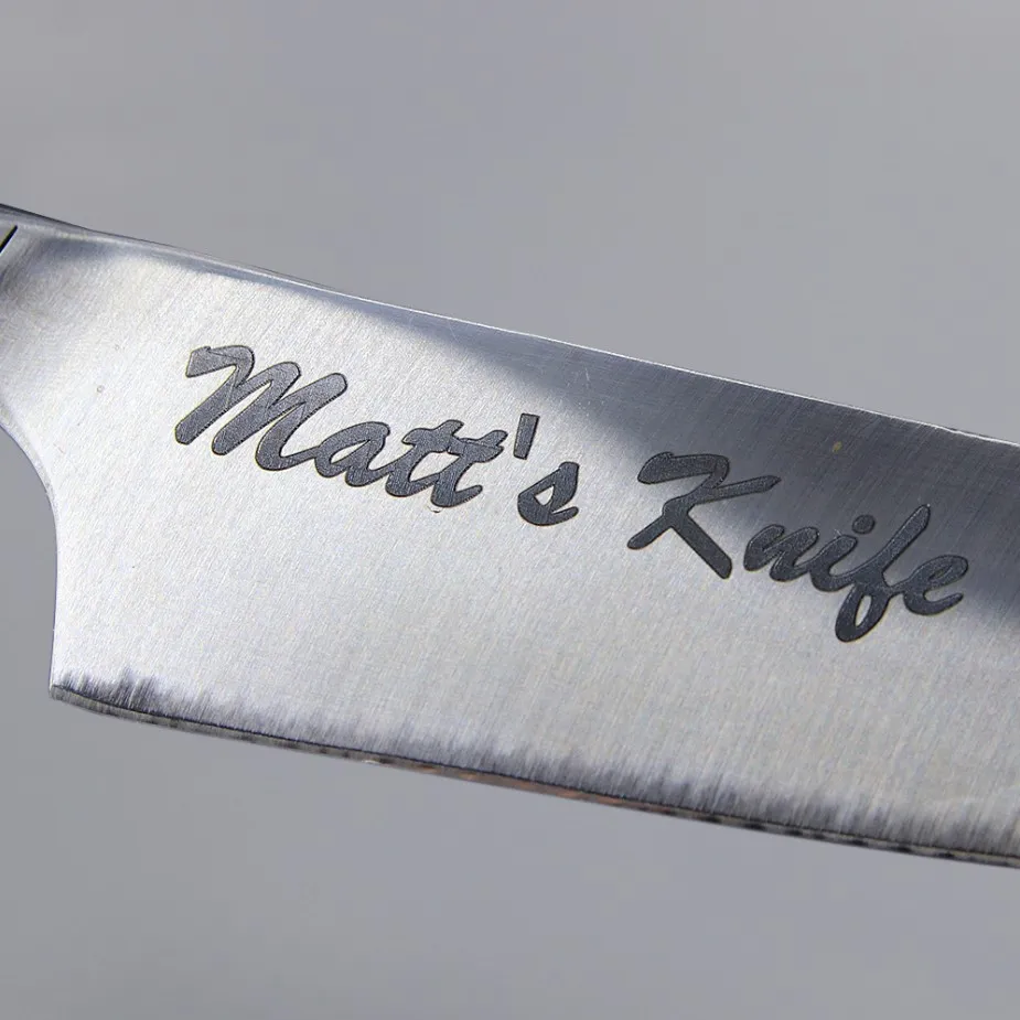 Stainless Steel Knife Engraving