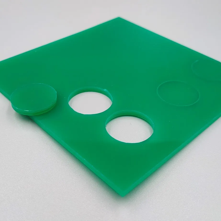 Green Plexiglass Laser Cutting