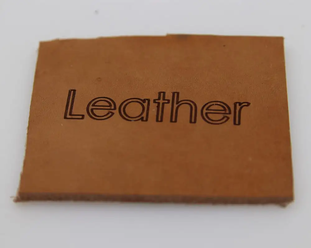 Leather Engraved with Blue Galvo Laser Engraver for Leather