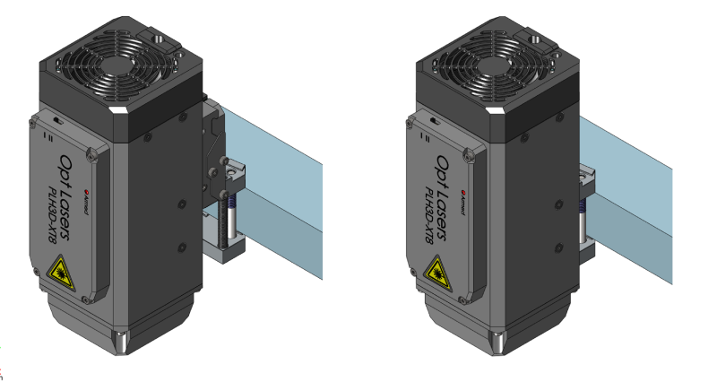 Example mounting configurations — laser head mounted