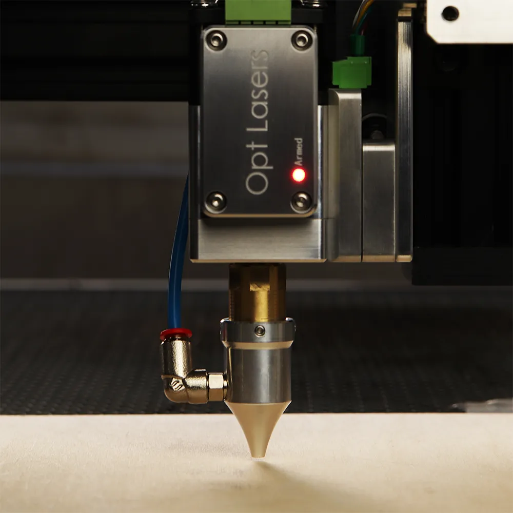 High-Pressure Air Nozzle for Laser Cutting and Engraving on Stand-By