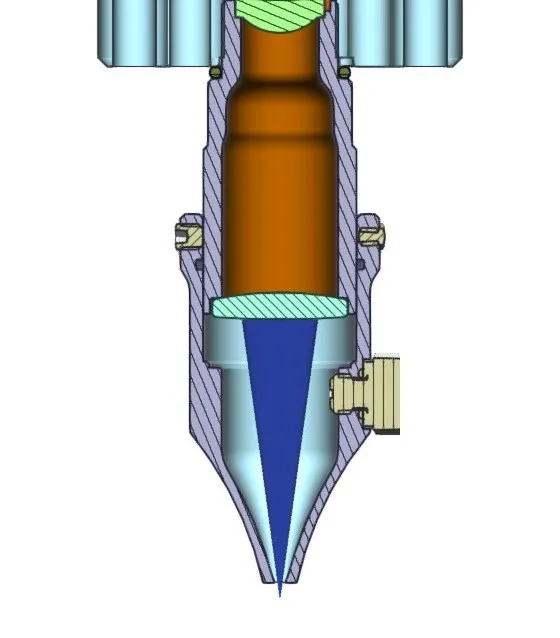 High-Pressure Nozzle with µSpot - Cross Section
