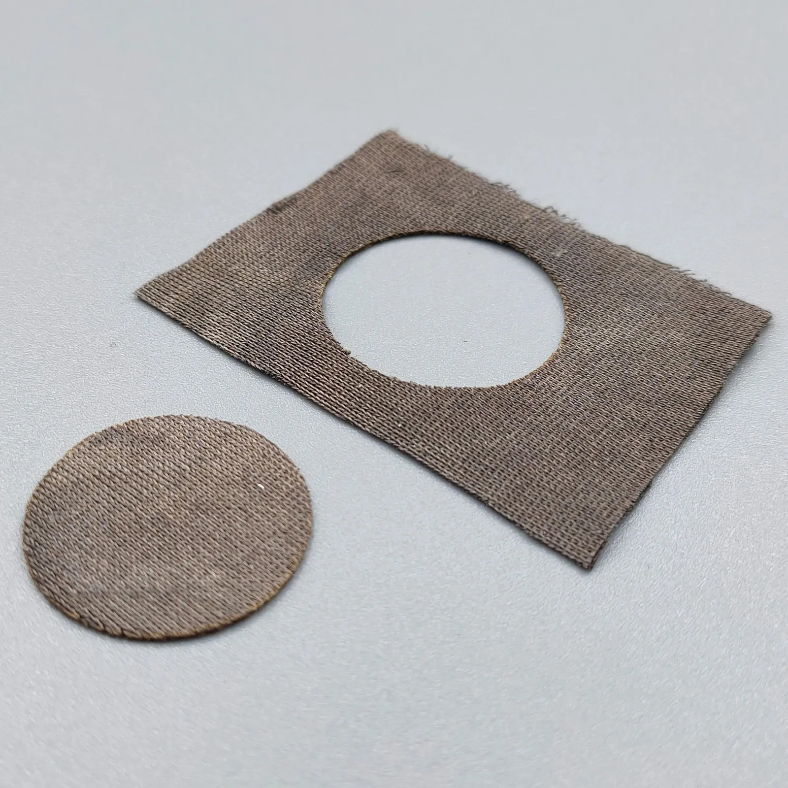 Polyester Elastic Gray laser cutting