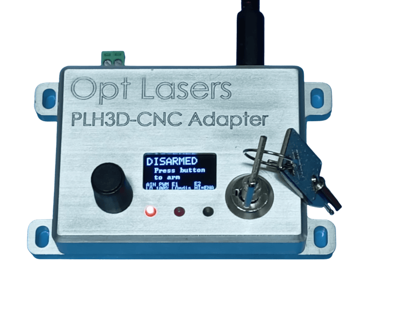 CNC Laser Adapter V2's Start Screen With 100% duty cycle PWM signal detection