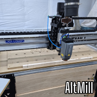 XT8 laser head mounted on AltMill CNC machine