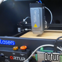 XT8 laser head mounted on Ortur CNC machine