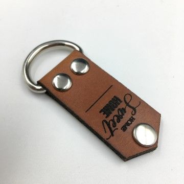 Key Ring Laser Engraved on Leather