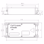 4,5 W 638 nm kuitukytketyn laserdiodimoduulin tekninen piirustus